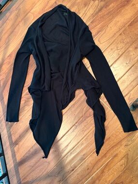 Twin-Set Simona Barbieri Black Knit Flowy  Lightweight Cardigan Italian Designer